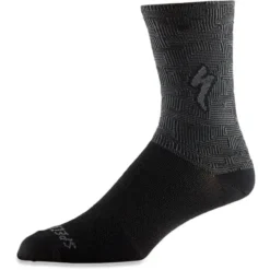 Specialized Soft Air Road Tall Socks -Shimano Shop 64720 246 APP SOFT AIR TALL SOCK BLK CHAR TERRAIN S DETAIL 1 FORM